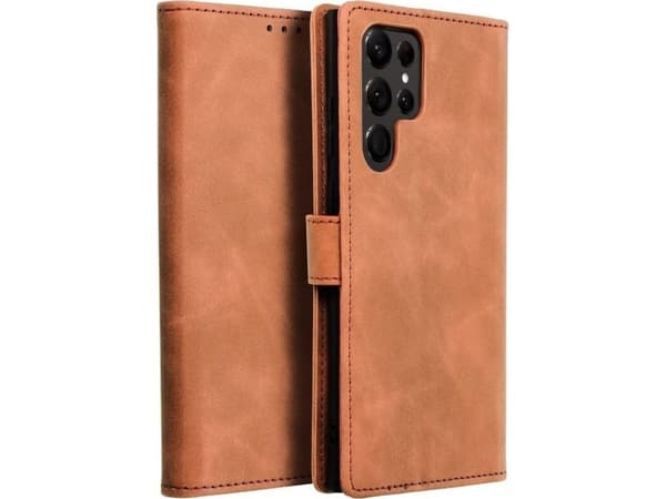 ForCell Kabura Forcell TENDER Book do SAMSUNG Galaxy S22 Ultra brązowy