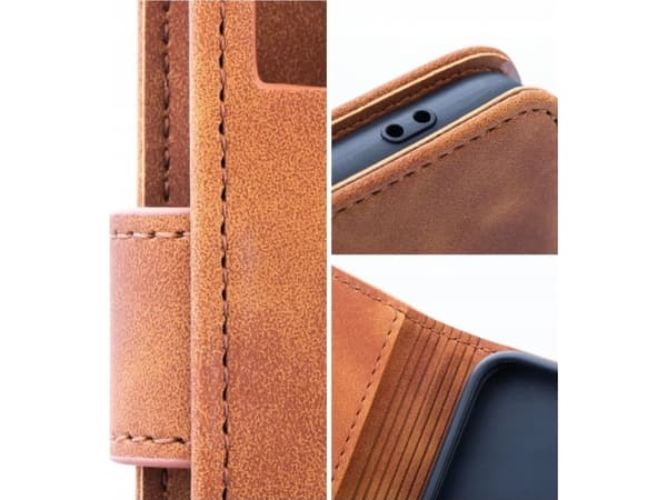 ForCell TENDER Bokhölster för XIAOMI Redmi NOTE 11 PRO / 11 PRO 5G brun