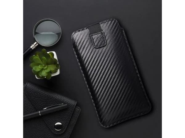 ForCell Futerał Forcell POCKET Carbon - Model 09 - do IPHONE 13 mini / 6 / 7 / 8 / 12 mini SAMSUNG S3 (i9300) / S4 (i9500) / A3