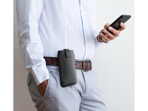 ForCell Futerał Forcell POCKET Carbon - Model 17 - do SAMSUNG A02s / A03s / A12 / A21s / A32 5G / A42 5G / A72 5G / M12 XIAOMI Redmi 9A / 9AT / 9c /