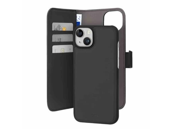 PURO PUIPC1567BOOKC3BLK, Plånbok, Apple, IPhone 15 Plus, 17 cm (6.7"), Svart