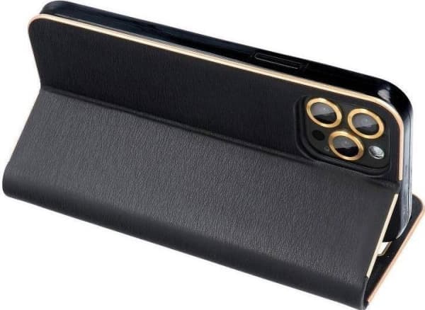 ForCell LUNA Book Gold holsteri SAMSUNG A13 5G:lle musta