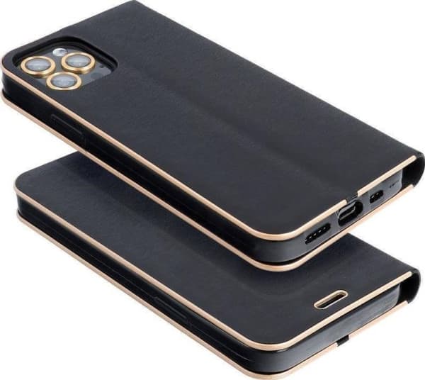 ForCell LUNA Book Gold holsteri SAMSUNG A13 5G:lle musta