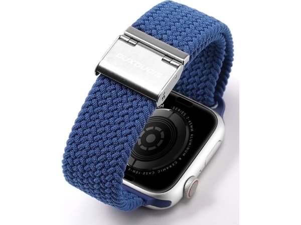 Dux Ducis Dux Ducis-rem (Mixture II-versjon) stropp Apple Watch Ultra, SE, 8, 7, 6, 5, 4, 3, 2, 1 (49, 45, 44, 42 mm) flettet båndarmbånd blå