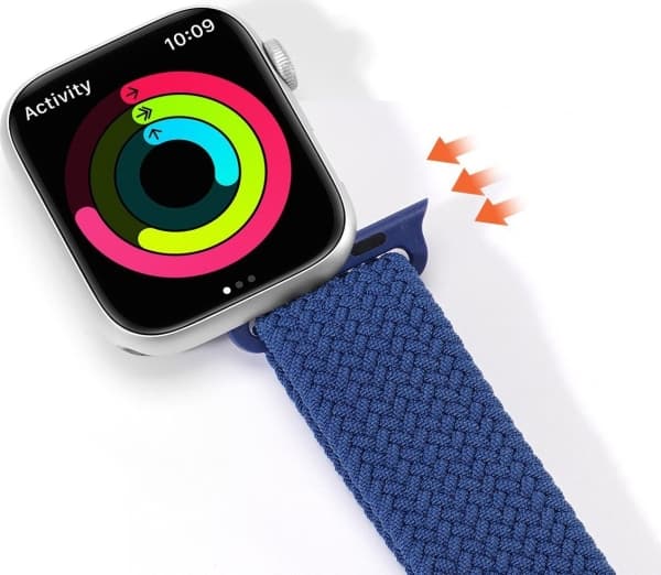 Dux Ducis Dux Ducis-rem (Mixture II-versjon) stropp Apple Watch Ultra, SE, 8, 7, 6, 5, 4, 3, 2, 1 (49, 45, 44, 42 mm) flettet båndarmbånd blå