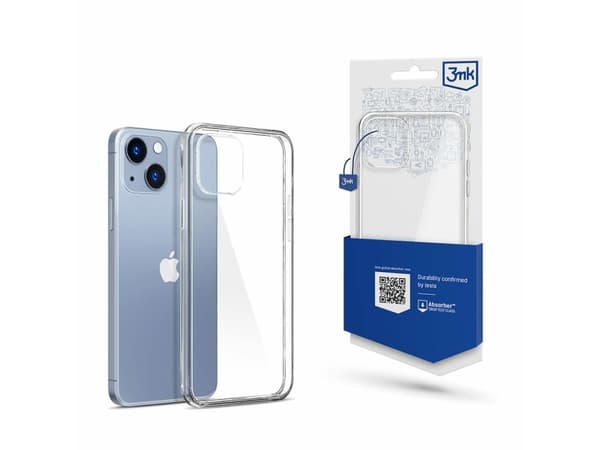 3MK Mobile Back Cover iPhone 15, läpinäkyvä takakuori, läpinäkyvä