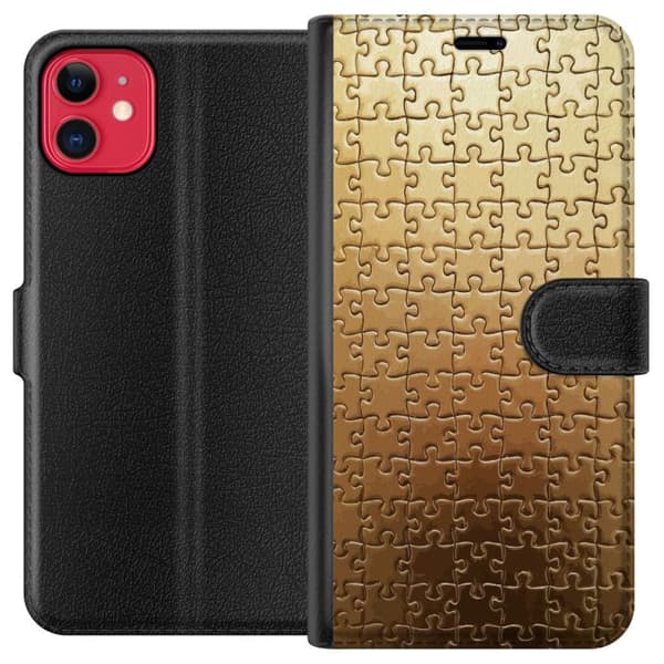 Apple iPhone 11 Lommeboketui Gull puslespill