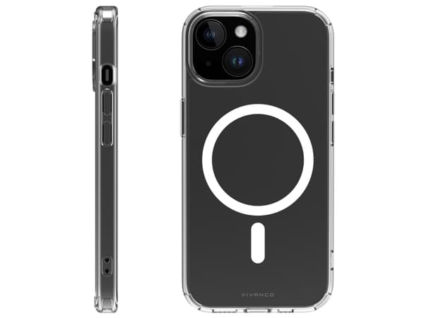Vivanco Mag Steady, Suojus, Apple, iPhone 15, 15,5 cm (6.1"), Läpinäkyvä