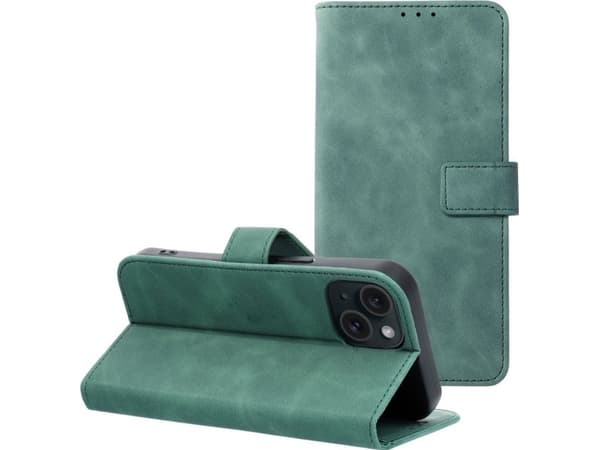 OEM Kabura TENDER Book do IPHONE 15 zielony