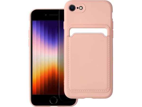 OEM Futerał CARD CASE do IPHONE 7 / 8 / SE 2020 / SE 2022 różowy