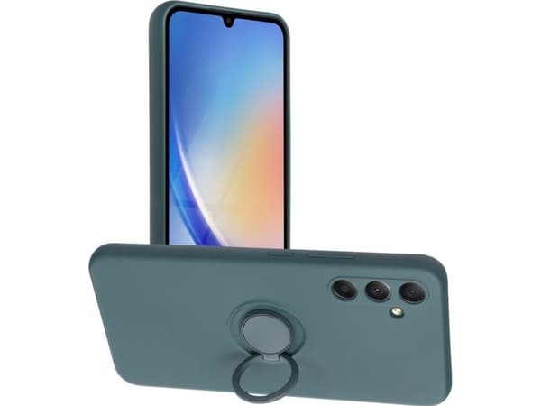 OEM Futerał SILICONE RING do SAMSUNG Galaxy A34 5G zielony