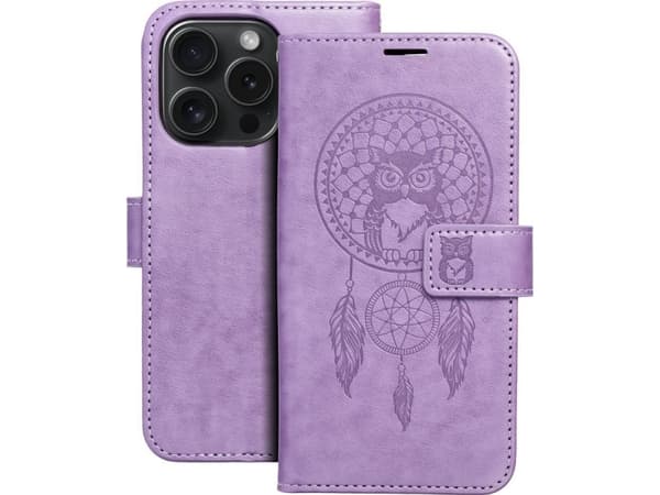 OEM MEZZO Bokhölster för IPHONE 15 Pro dreamcatcher lila