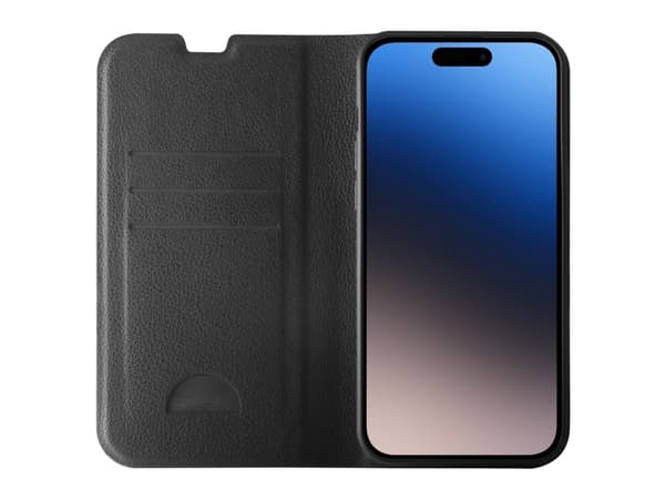 Vivanco Premium Wallet, Lommebok-etui, Apple, iPhone 15 Pro, 15,5 cm (6.1"), Sort
