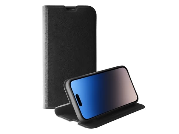 Vivanco Premium Wallet, Lommebok-etui, Apple, iPhone 15 Pro, 15,5 cm (6.1"), Sort
