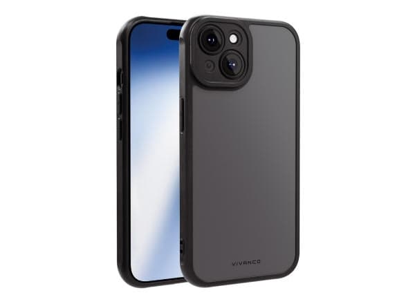 Vivanco FRSTCVVIPH15BK Mobiltelefon backcover Apple iPhone 15 Sort, Transparent