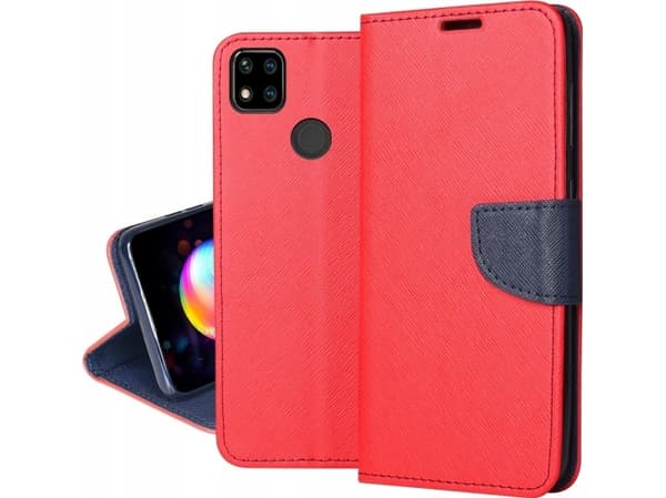 OEM Fancy bokhylster for XIAOMI Redmi 9C rød / marineblå