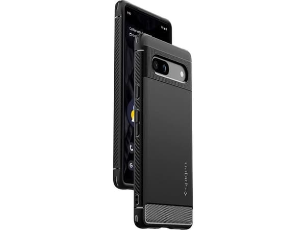 Spigen Rugged Armor, Omslag, Google, Pixel 7a, 15,5 cm (6.1"), Svart