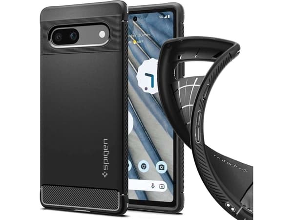 Spigen Rugged Armor, Omslag, Google, Pixel 7a, 15,5 cm (6.1"), Svart
