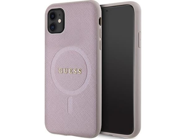 Veske GUESS GUHMN61PSAHMCP IPHONE 11 / XR 6.1" Rosa / Rosa HARDCASE SAFFIANO MAGSAFE
