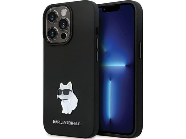 Deksel Karl Lagerfeld Silikon C Metal Pin til iPhone 14 Pro - bilder