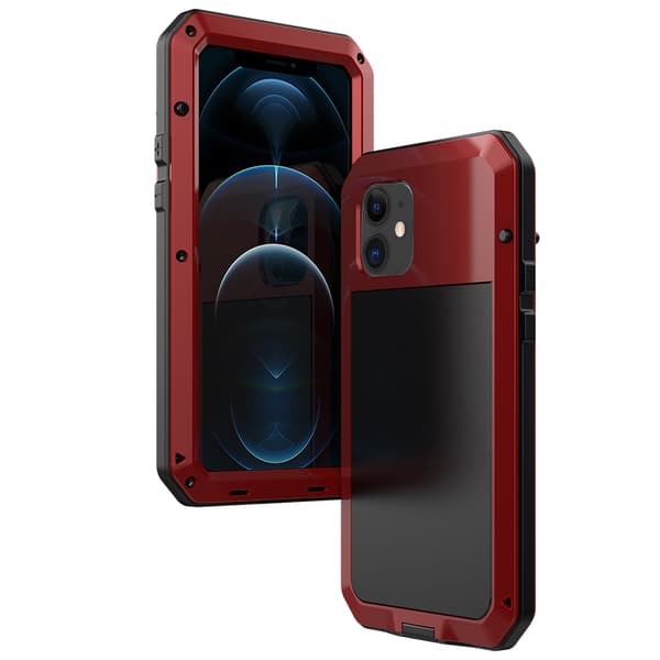 Kraftigt HEAVY DUTY Skal i Aluminium - iPhone 12 Pro Max Röd