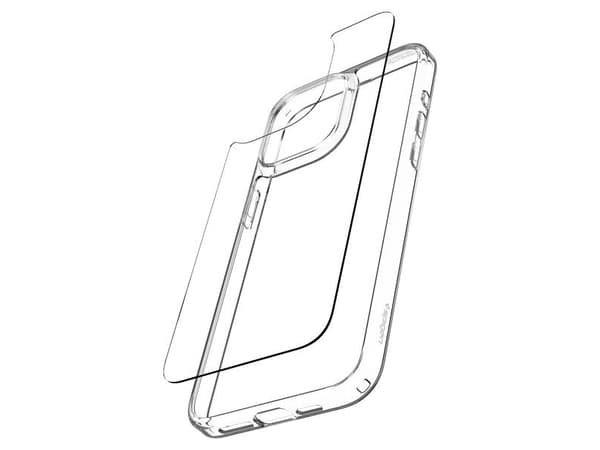 Spigen Air Skin Hybrid - Baksidesskydd för mobiltelefon - polykarbonat, termoplastisk polyuretan (TPU) - CrystalClear - för Apple iPhone 15 Pro Max
