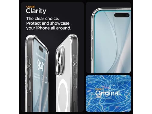Spigen AGL06898, Suojus, Apple, iPhone 15 Pro, 15,5 cm (6.1"), Läpinäkyvä