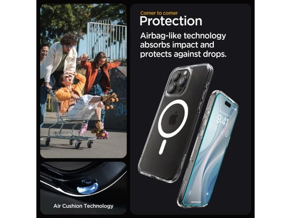 Spigen AGL06898, Suojus, Apple, iPhone 15 Pro, 15,5 cm (6.1"), Läpinäkyvä