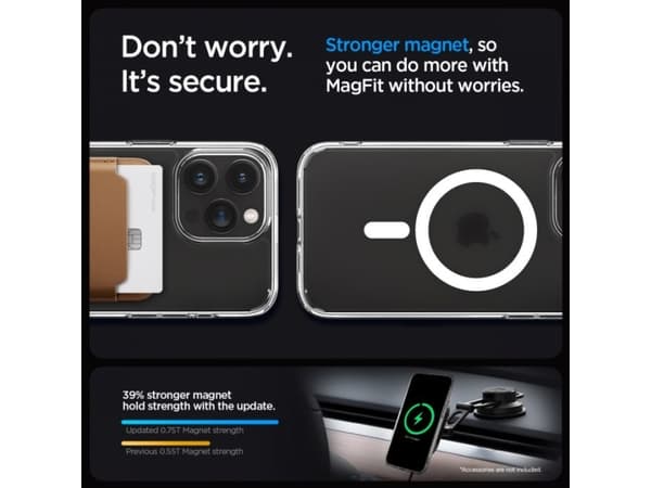 Spigen Ultra Hybrid MagFit - Baksidesskydd för mobiltelefon - MagSafe-kompatibilitet - polykarbonat, termoplastisk polyuretan (TPU) - grafit - för Ap