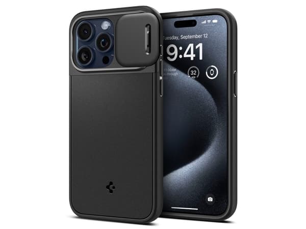 Spigen ACS06738, Omslag, Apple, iPhone 15 Pro, 15,5 cm (6.1"), Svart