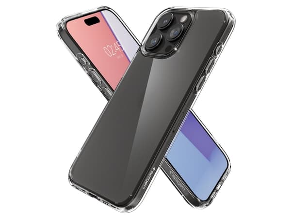 Spigen Ultra Hybrid - Baksidedeksel for mobiltelefon - polykarbonat, termoplast-polyuretan (TPU) - krystallklar - for Apple iPhone 15 Pro