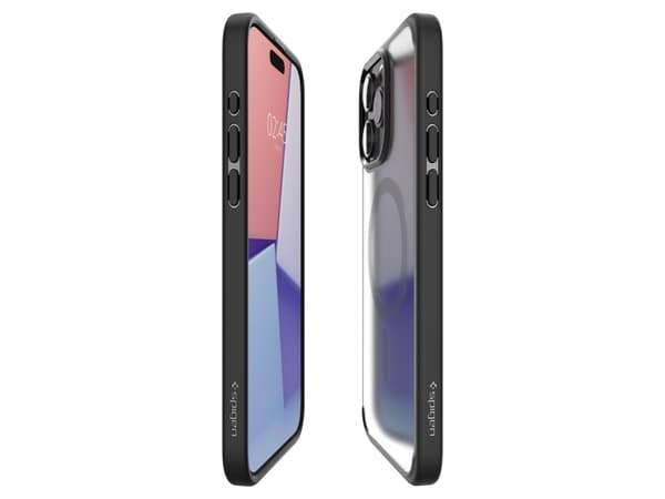 Spigen Ultra Hybrid MagFit - Baksidesskydd för mobiltelefon - MagSafe-kompatibilitet - polykarbonat, termoplastisk polyuretan (TPU) - frostad svart -