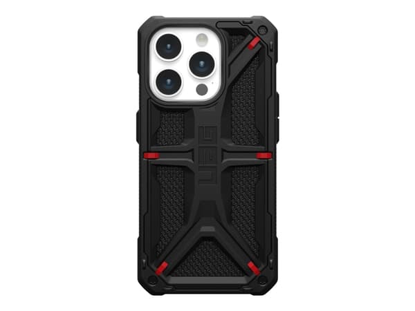 UAG Monarch Kevlar Series Rugged Case for Apple iPhone 15 Pro [6.1-in] - Monarch Kevlar Black - Baksidedeksel for mobiltelefon - gummi, DuPont Kevlar