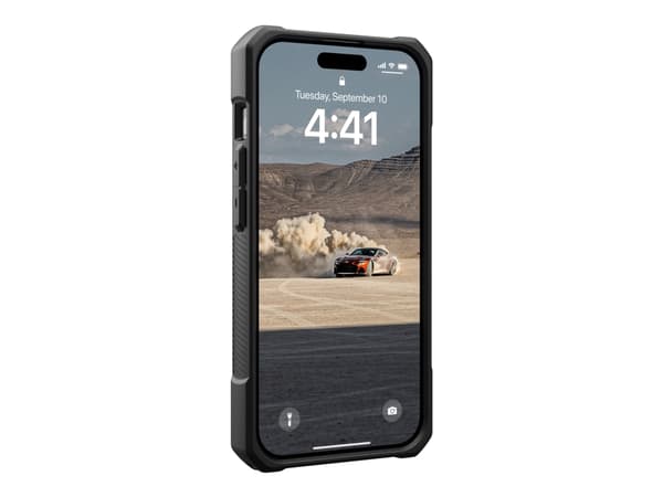 UAG Monarch Kevlar Series - Baksida till mobiltelefon - gummi, DuPont Kevlar, legerad metall, polykarbonatskärplatta - kevlarelement grön - för Apple