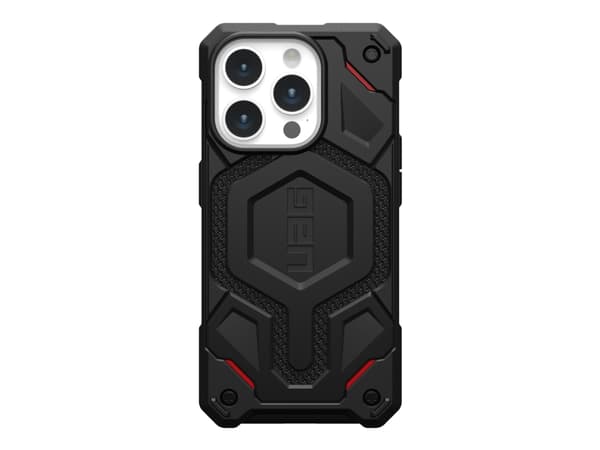 UAG Monarch Pro Kevlar Series Rugged Case for Apple iPhone 15 Pro [6.1-in] - Monarch Pro Kevlar Black - Baksidedeksel for mobiltelefon - robust - Mag