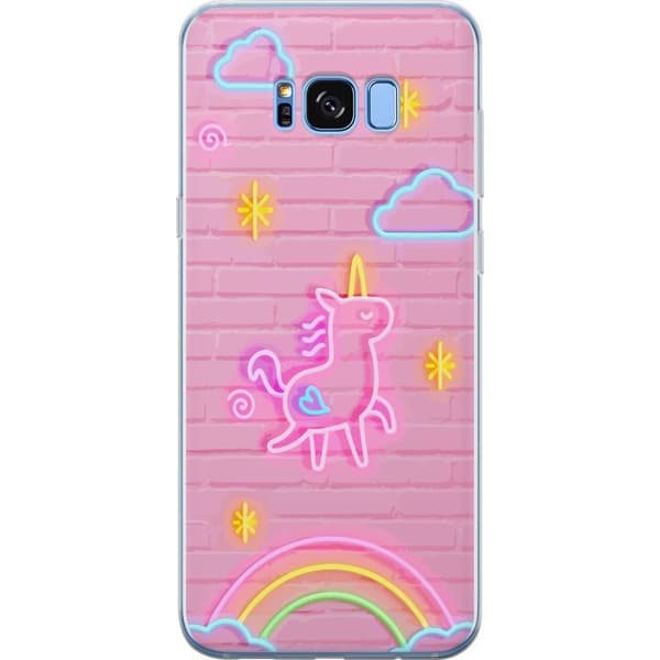 Samsung Galaxy S8 Läpinäkyvä kuori Neon Unicorno