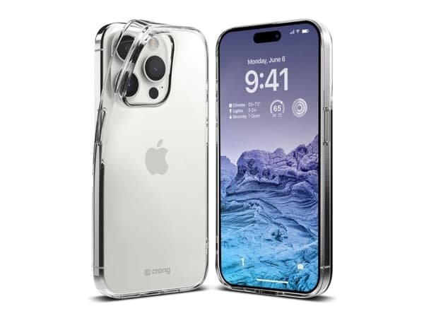 Crong Crystal Slim Cover - iPhone 15 Pro kotelo (läpinäkyvä)