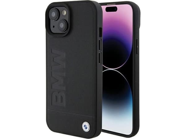 Kotelo BMW nahka kuuma leima iPhone 15 Plus - tukkukauppa
