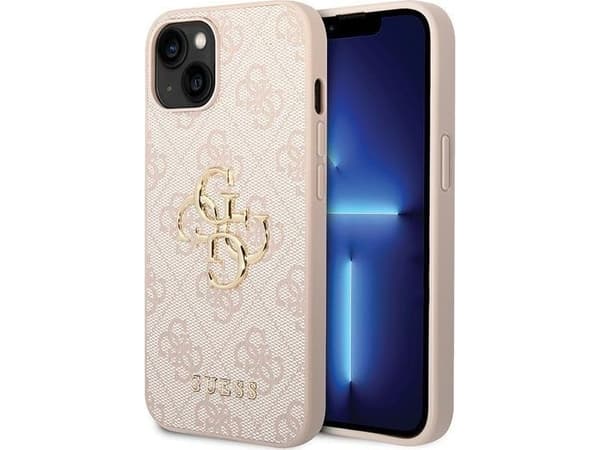 Kotelo GUESS GUHCP15S4GPIPI IPHONE 15/14/13 6.1 "Vaaleanpunainen / vaaleanpunainen HARDCASE 4G BIG METALLI LOGO