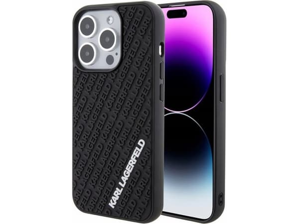 Karl Lagerfeld 3D Rubber Multi-logo for iPhone 15 Pro - juder