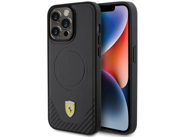 ferrari | FEHMP15XPTEK | Back Cover | iPhone 15 Pro Max | Apple | Artificial leather | Black