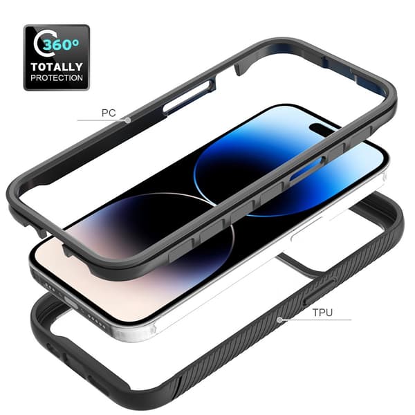Allround Cover Skal iPhone 15 Pro Max Svart