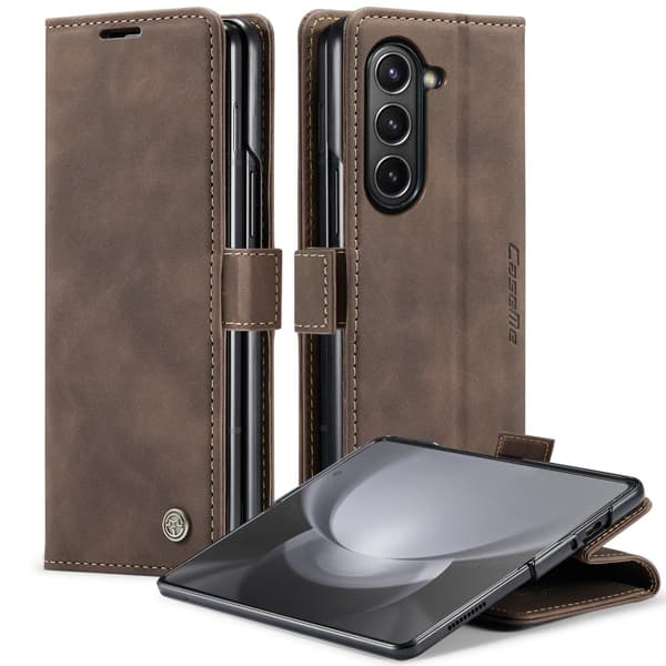 CaseMe Slim Plånboksfodral Samsung Galaxy Z Fold 5 Brun