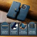 Miniatyrbild 4 av 10: DG.MING 2-in-1 Magnet Wallet iPhone 15 Pro Max Blue