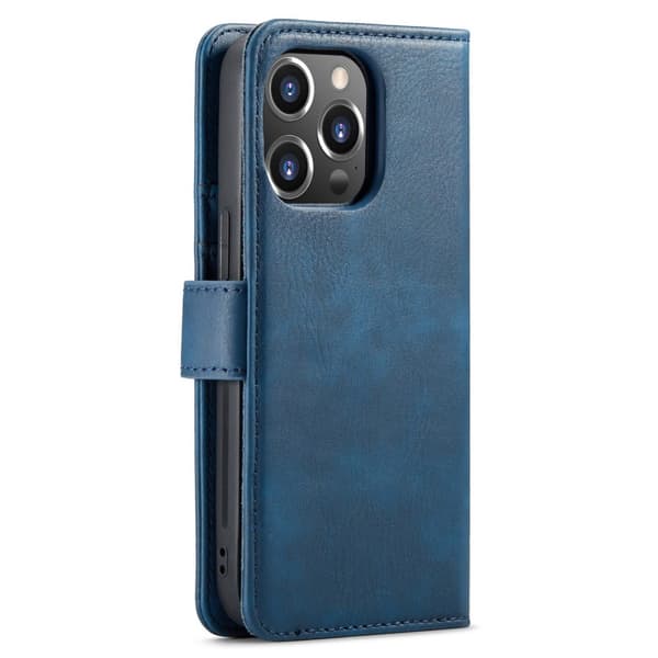 DG.MING 2-in-1 Magnet Wallet iPhone 15 Pro Max Blue