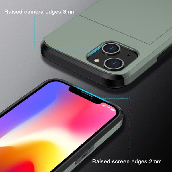 Skal Kortfack iPhone 15 Grön