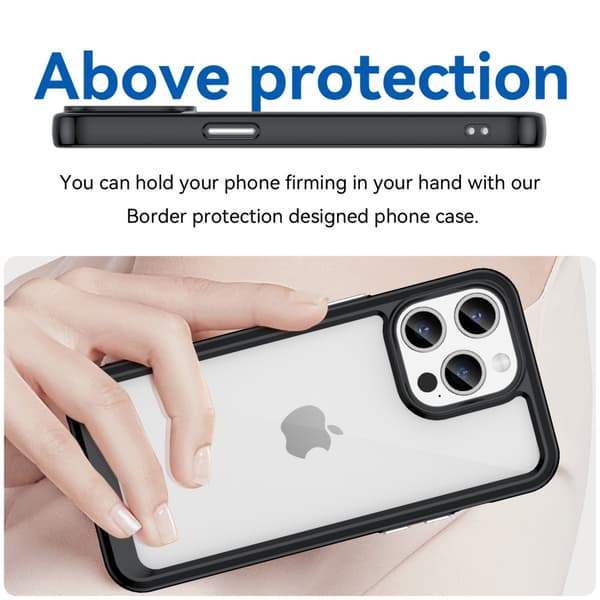 Hybrid Edge Case iPhone 15 Pro Max Svart