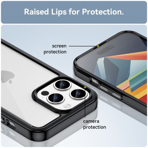 Hybrid Edge Case iPhone 15 Pro Max Svart