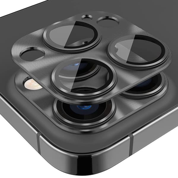 Hat Prince Kameraskydd Aluminium iPhone 15 Pro/iPhone 15 Pro Max Svart