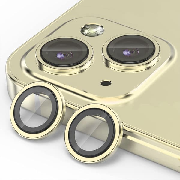 Hat Prince Linsskydd Härdat Glas iPhone 15/15 Plus Gul